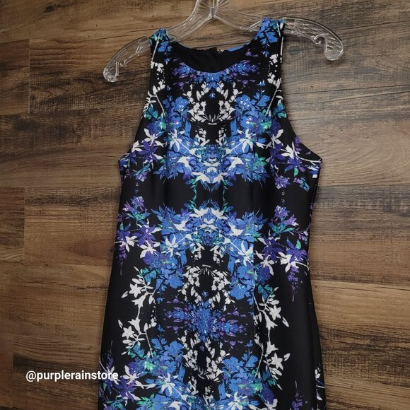 Cache Floral Beaded Bodycon Dress 6 Scuba knit Ethereal Dark Coquette Whimsy - Picture 2 of 10